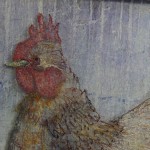 Close up of knitted chicken